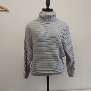 CXJ Justice Gray Ribbed Knit Turtleneck Sweater size 10